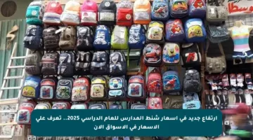 ارتفاع جديد في أسعار شنط المدارس للعام الدراسي 2025.. تعرف على الأسعار في الأسواق الآن